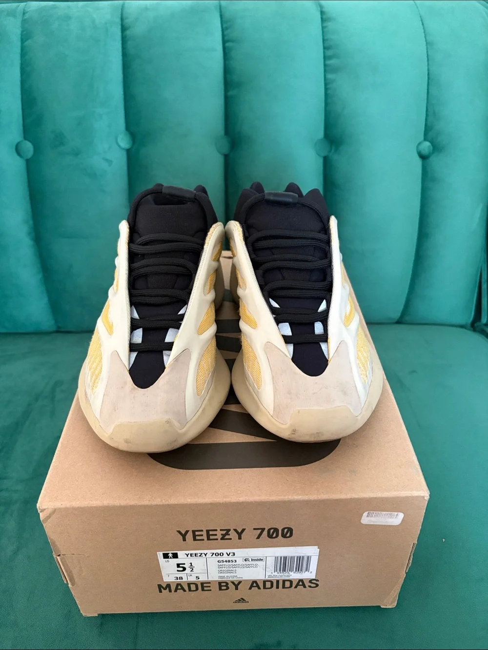 adidas Yeezy 700 V3 Men’s Sneakers — Yellow, Cream, Black